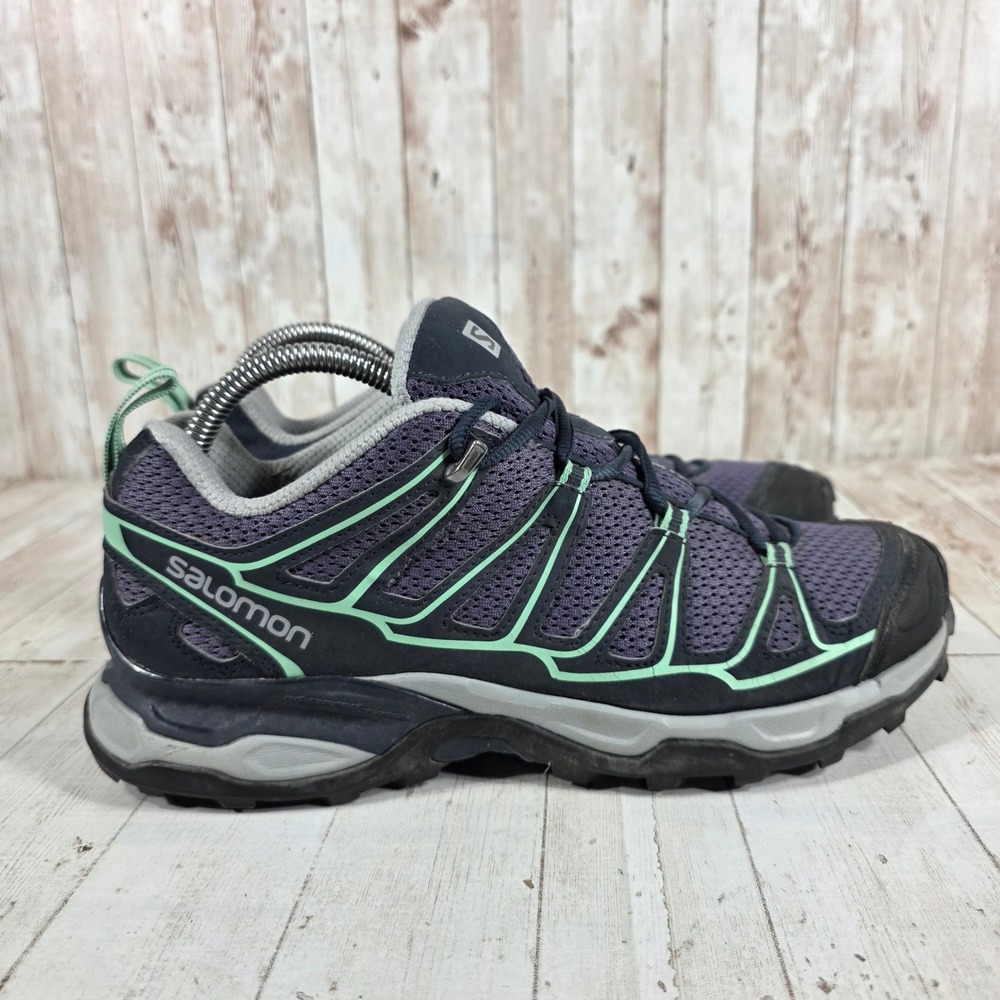 Salomon X-Ultra Womens Trail Running Hiking Shoes Purple Mint 371673 Size 8